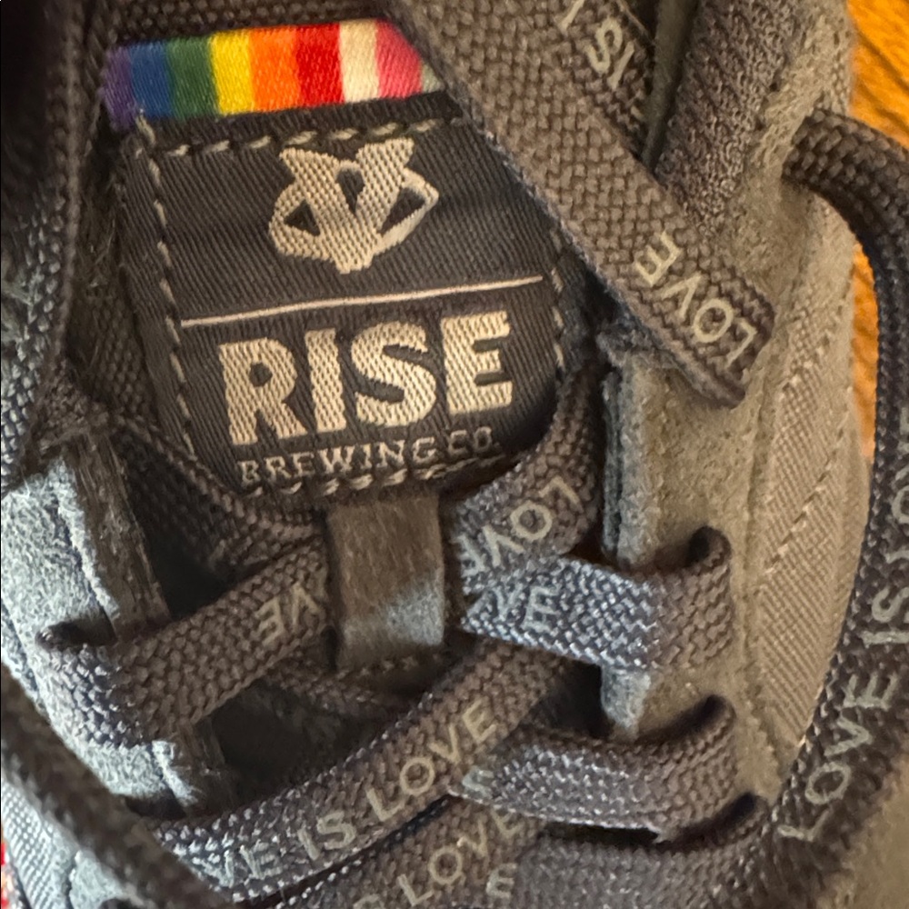 Evolv Rebel Pride x Rise limited-edition approach shoes in dark shadow colorway